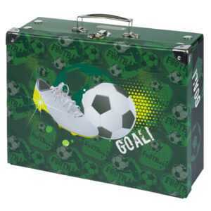 BAAGL Skládací školní kufřík fotbal s kováním