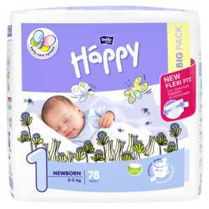 HAPPY Newborn Big Pack dětské pleny 2 - 5 kg 78 ks
