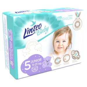 LINTEO Baby Premium Dětské plenky Junior 11-21kg 42 ks