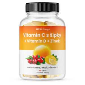 MOVIT ENERGY Vitamin C 1200 mg s šípky + Vitamin D + Zinek premium 90 tablet