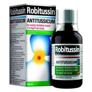 ROBITUSSIN Antitussicum sirup na suchý a dráždivý kašel 100 ml 7.5mg/5ml