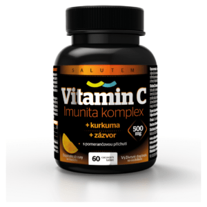 SALUTEM  Vitamin C 500mg Imunita kurkuma + zázvor 60 cucavých tablet