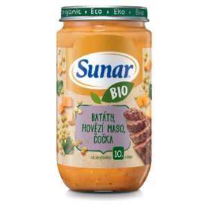SUNAR Bio příkrm batáty hovězí maso čočka 12m+ 235 g