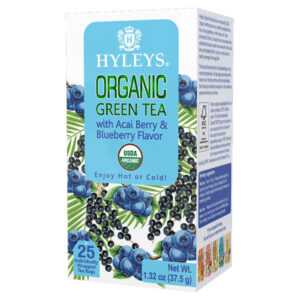 HYLEYS Zelený čaj s přírodním aroma acai a borůvky BIO 25 sáčků