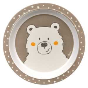 SIGIKID Melamin baby talířek Honi Boni Bear medvěd se silikonem 21