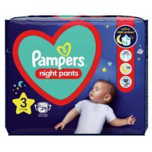 PAMPERS Pants Night 3 Kalhotkové plenky 6-11 kg 29 ks