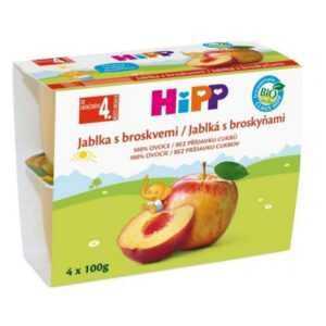 HIPP Ovoce 100% Jablka s broskvemi BIO 4x100 g