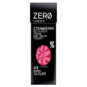 ZERO CANDIES Strawberry yoghurt candies 0% bonbóny 32 g